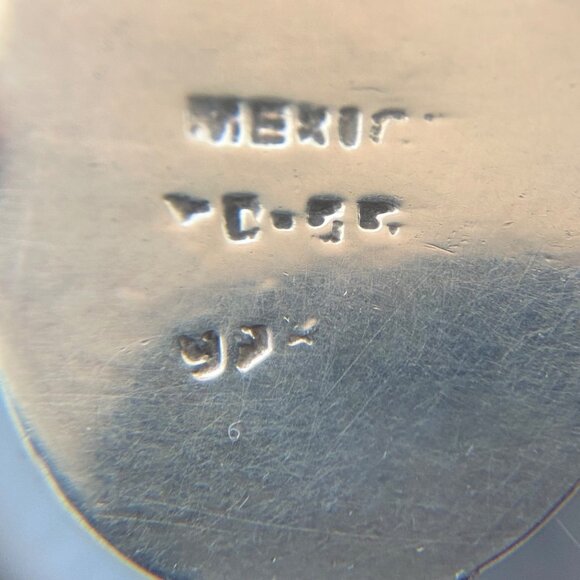 VTG Sterling Silver 925 Taxco Mexico Turquoise Cabochon Pendant Necklace 18" - Picture 8 of 16